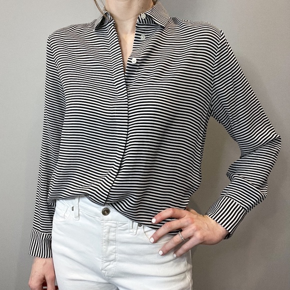 Banana Republic Tops - Banana Republic - Silk Striped Button Down Blouse Size XS